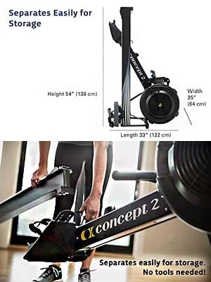 Concept 2 Model D Rower - Separates easily for storage image