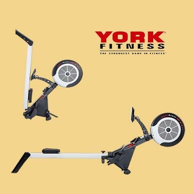 York fitness R301 rower Full view + Folded view & Logo